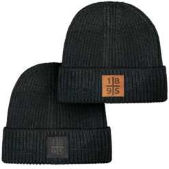 Strickmütze: Leder-Patch 1895